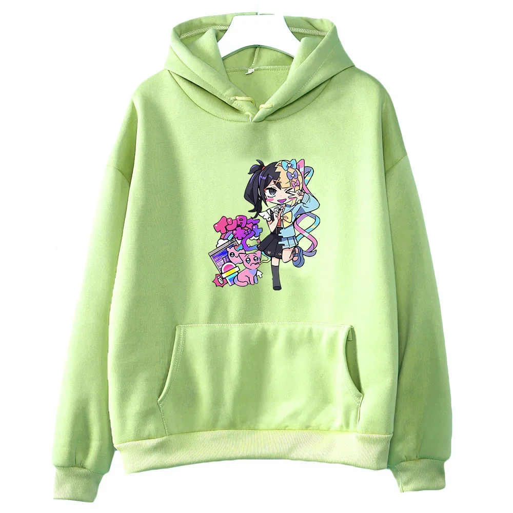 NEEDY GIRL OVERDOSE Hoodie Kawaii Anime Sweatshirts Cartoon Hoody High Quality Fleece Sweatwear Female Autumn Winter Clothes