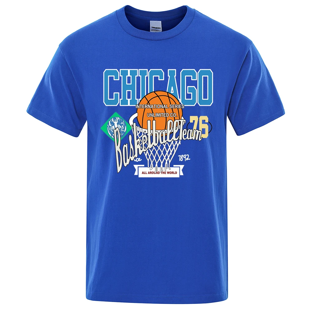 Chicago Basketball Team 76 Jersey T-Shirt For Men Funny Printed