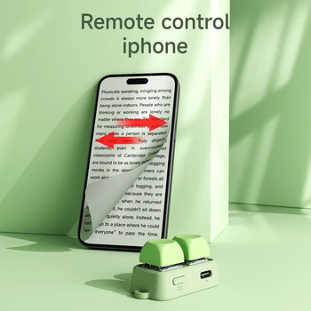Bluetooth-compatible Small Keyboard Wireless Remote Control Page Turner Fingertip Page Turner for Photo and Video 5
