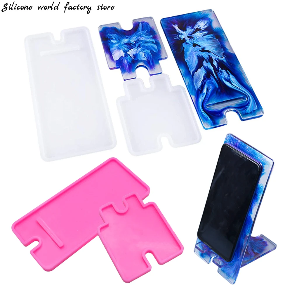Silicone world Cellphone Bracket Holder Crystal Epoxy Resin Mold