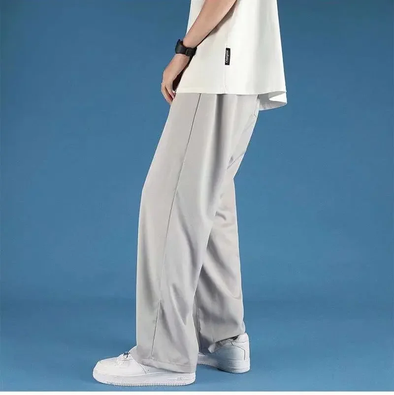 Men's Loose-fit Ice Silk Pants Summer Thin Straight-leg Casual Pants Trendy Wide-leg Sweatpants Casual For Men 11 S548f710c006e482da3ab3e63b9e5c2f5I