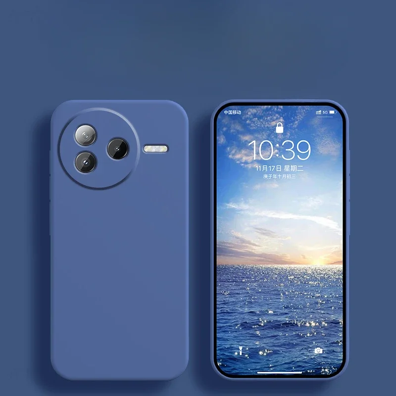 Liquid Silicone Matte Back Case with Candy Color and Camera Lens Protection