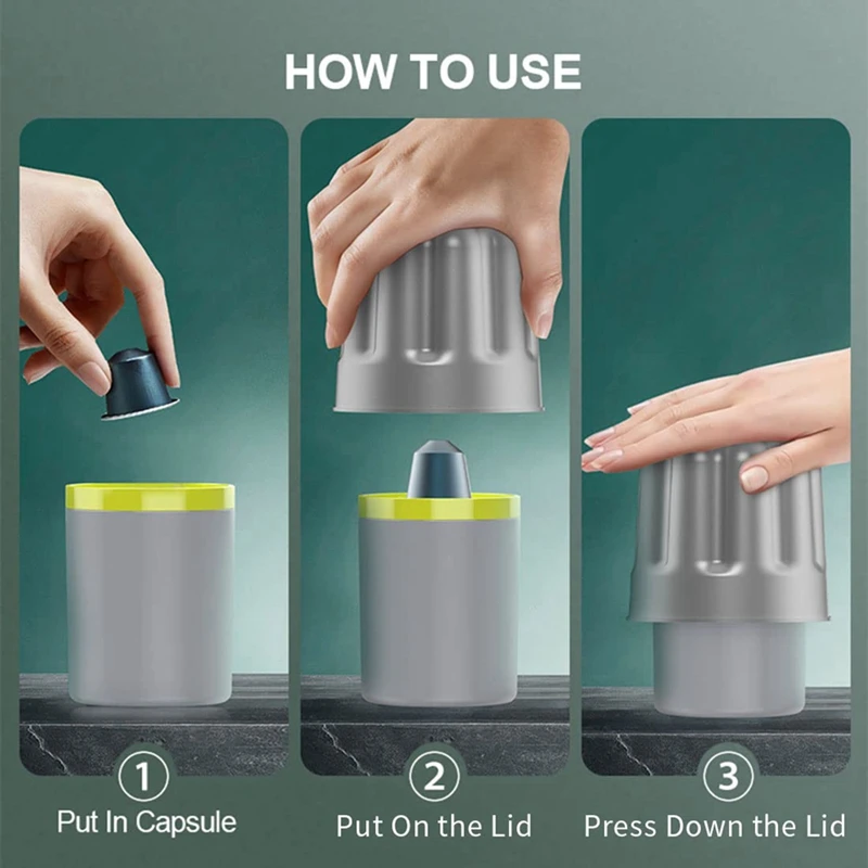 1 Piece Aluminium Coffee Capsule Recycler Box Coffee Capsule Recycler Box Small Size Recycling Bucket Tool