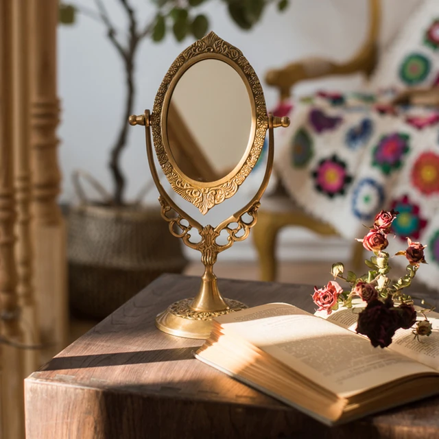 Vintage Mahogany Vanity Stand with Mirror - Rani Arts & Teak – RANI ARTS &  TEAK