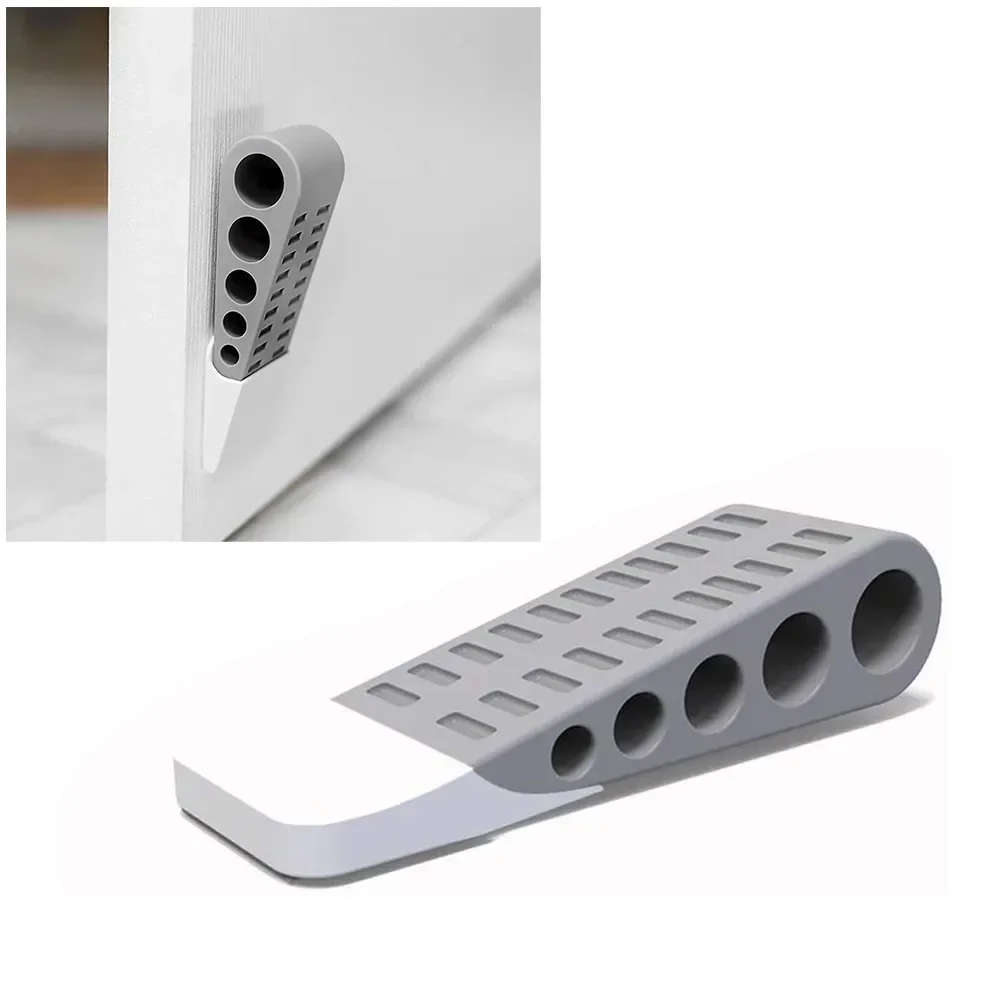Rubber Door Stop Wedge Jammer Stopper Home Decor Kids Baby Children Safety Tool 124*40*30mm Doorstops Home Hardware