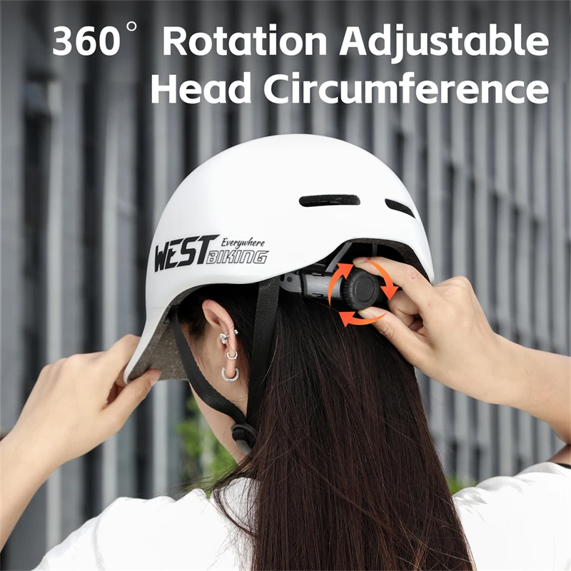 WEST BIKING Daily Commuter Helmet Cycling Helmet Lightweight Men Women Outdoor Sport Scooter MTB Road Bike