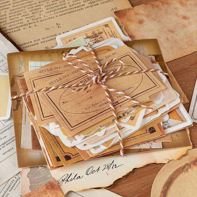 Vintage Memo Paper Set - 100 Sheets for Scrapbooking, Journaling, and Creative Projects