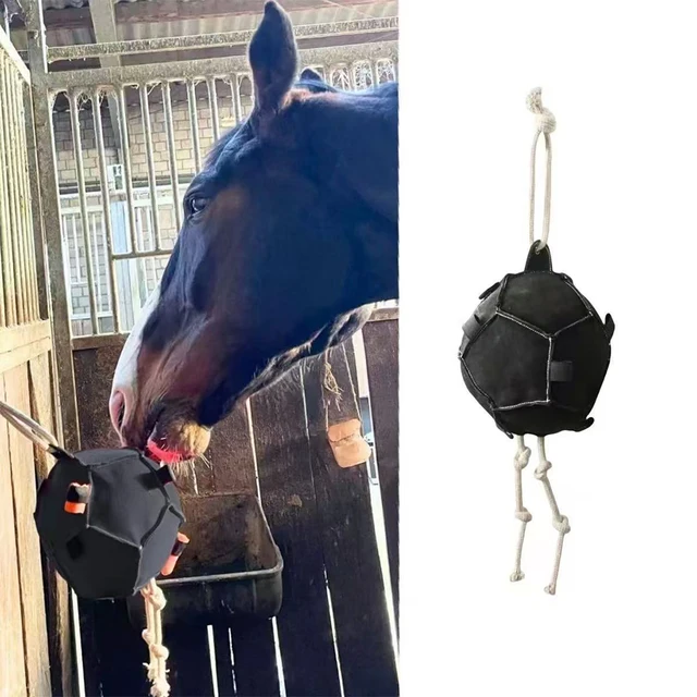 1PC OxfordCloth Interactive Fun Slow Feed Consumption Ball To Horse Engaged And Happy Horse Stall Toy 4