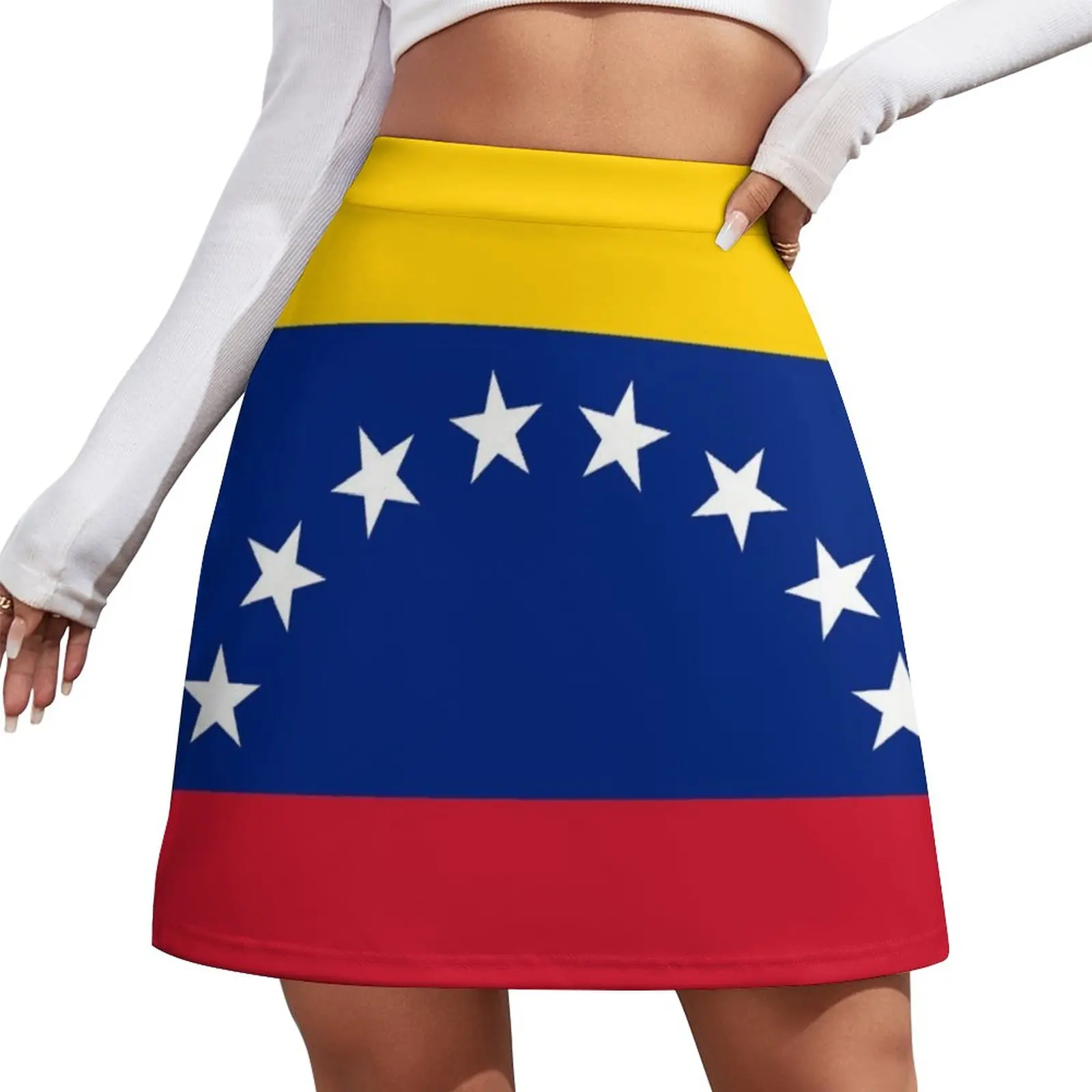 

Флаг Венесуэлы-бангера Венеция-мини-юбка с флагом Венесуэлы Корейская одежда женское платье