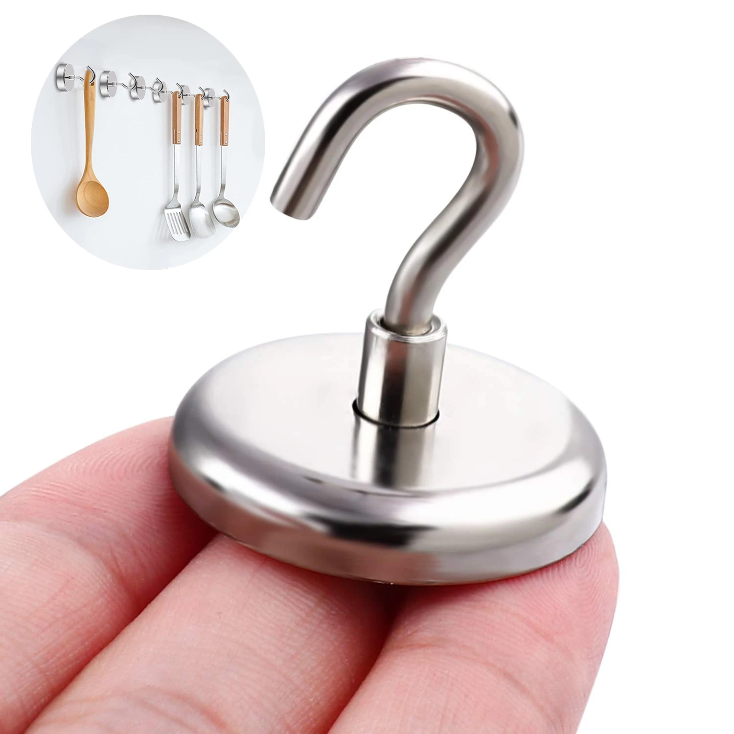 Super Strong Neodymium Pot Fishing Salvage Magnets Round Powerful Magnetic Hook Sea Searcher Storage Box Holder D16-D48mm