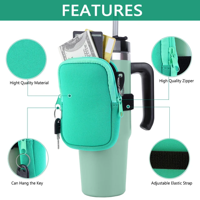Gym Water Bottle Pouch, Compatible with 18-40 oz Water Bottles