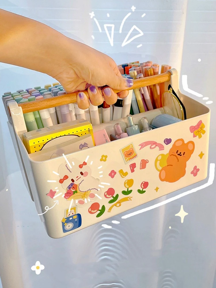 Large Capacity Portable Pen Holder For Students, Children, Women, Multi