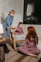 Collection de pyjamas rayés en coton SS26 pour toute la famille, ensembles de pyjamas pour enfants, combinaisons de nuit pour enfants 1