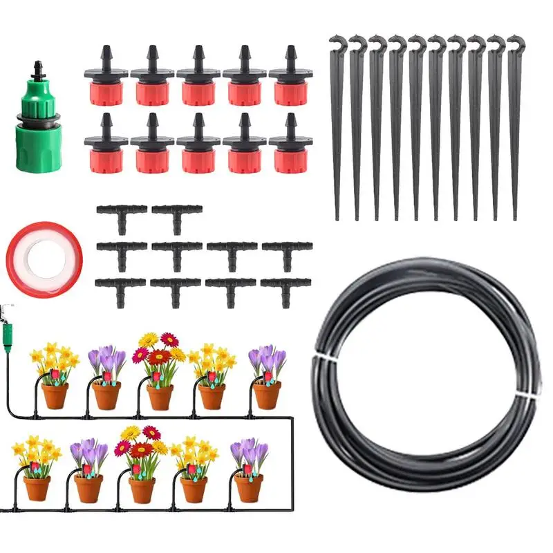 

Automatic Drip Irrigation Kits Irrigation System Kit Watering Drip Kit Strong Sun Protection Different Spray Patterns For