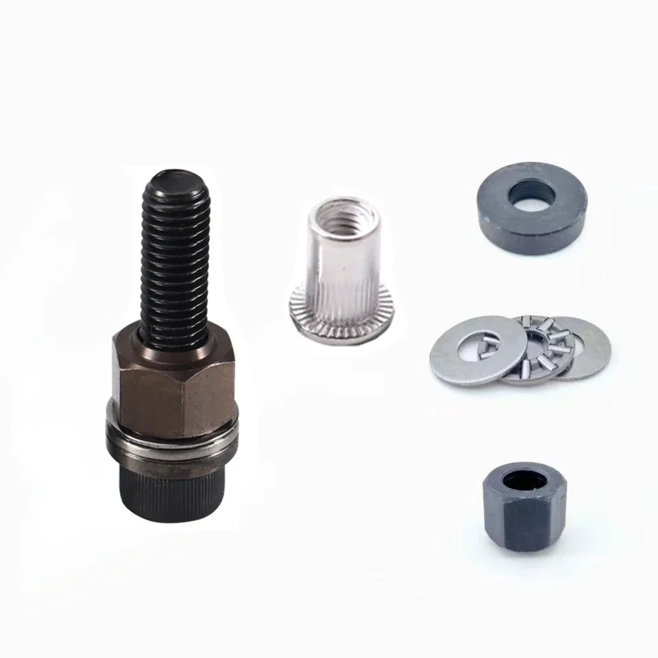 Hand Rivet Nut Gun Head Nuts Riveter Tool Accessory 11pcs For Nuts Optional Model M3 M4 M5 M6 M8 M10 M12