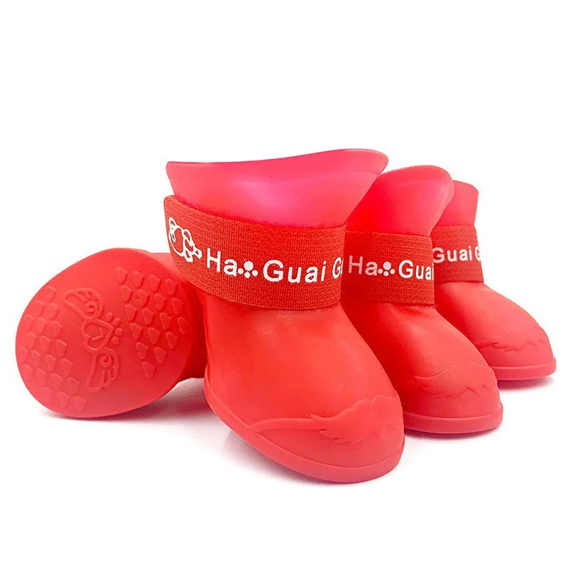 thumbnail image 1 of 4 botas de lluvia impermeables para mascotas, antideslizantes, de goma, para perros pequeños, medianos y grandes, para exteriores, botines para perros, zapatos de lluvia para mascotas, 1 of 4