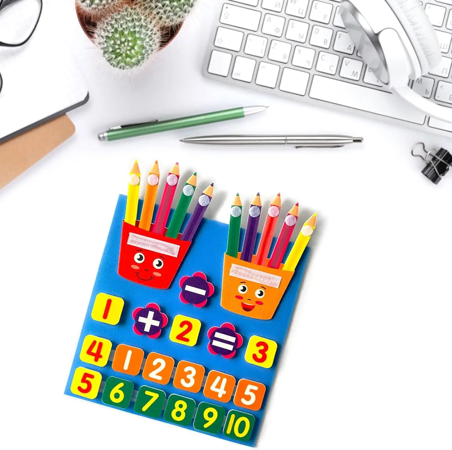 Felt Learning Board Children Educational DIY Toy Addition Subtraction Finger Arithmetic Te Aching Enlightenment Board 3