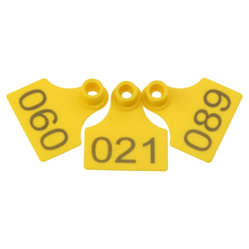 Cattle Ear Tags Plastics Ear Tags for Sheep Cattle Calf Hogs Number 1-100 29EF
