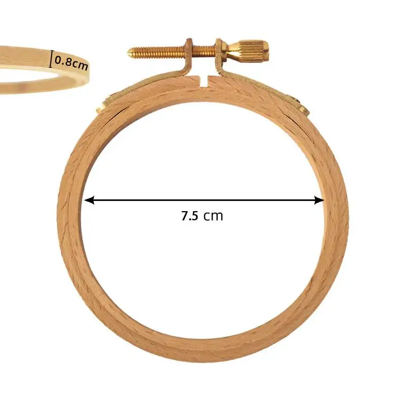 3 Cerchi Da Ricamo In Legno 30cm - Per Cucito, Punto Croce, Artigianato, Con Viti In Acciaio - Foto 7