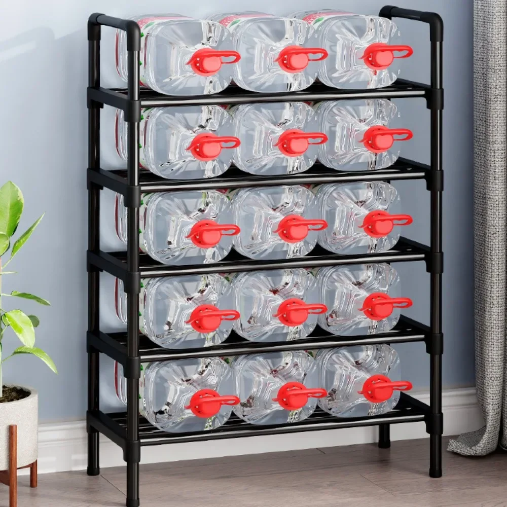 Metal Shoe Rack Living Room Space Saving Shoes Shelf Simple Multi-layer Shoe Storage Shelves Easy Assemble Long Boots Organizer