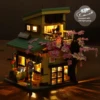 921PCS Cat Grocery Store Building Blocks Creative City Street Scene MOC Model Bricks Set With Lights Kids Educational Toys Gifts 5