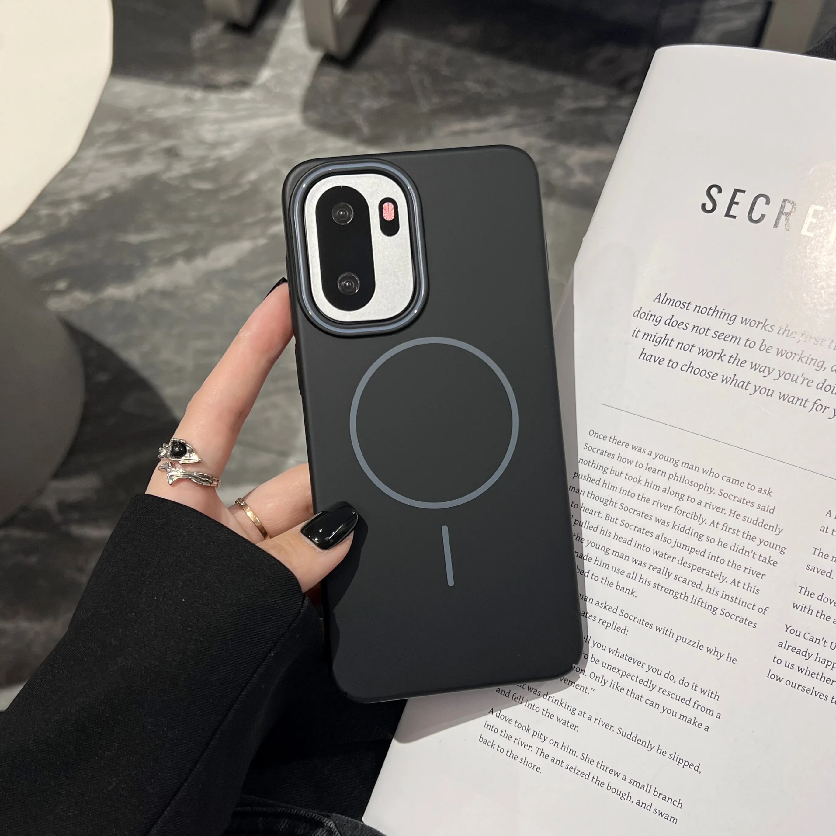 Ultra Thin Hard PC Magnetic Case with Wireless Charging Matte Finish