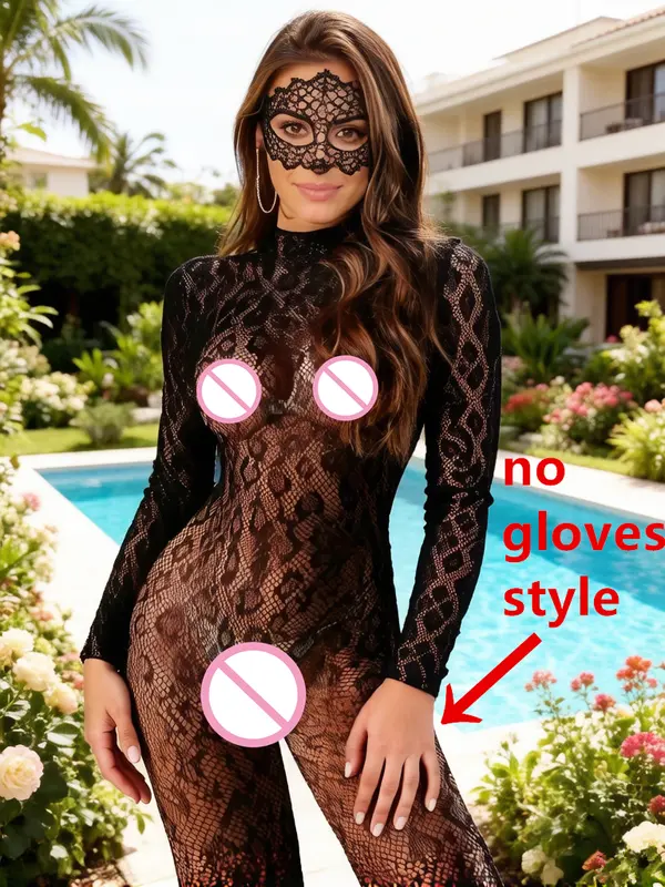 Women Lingeries Leopard Vintage Fashion Lace Up Suits Black Sexy Slim Bodysuits Jumpsuit Streetwear Long Sleeve Backless Bodycon - Image 7