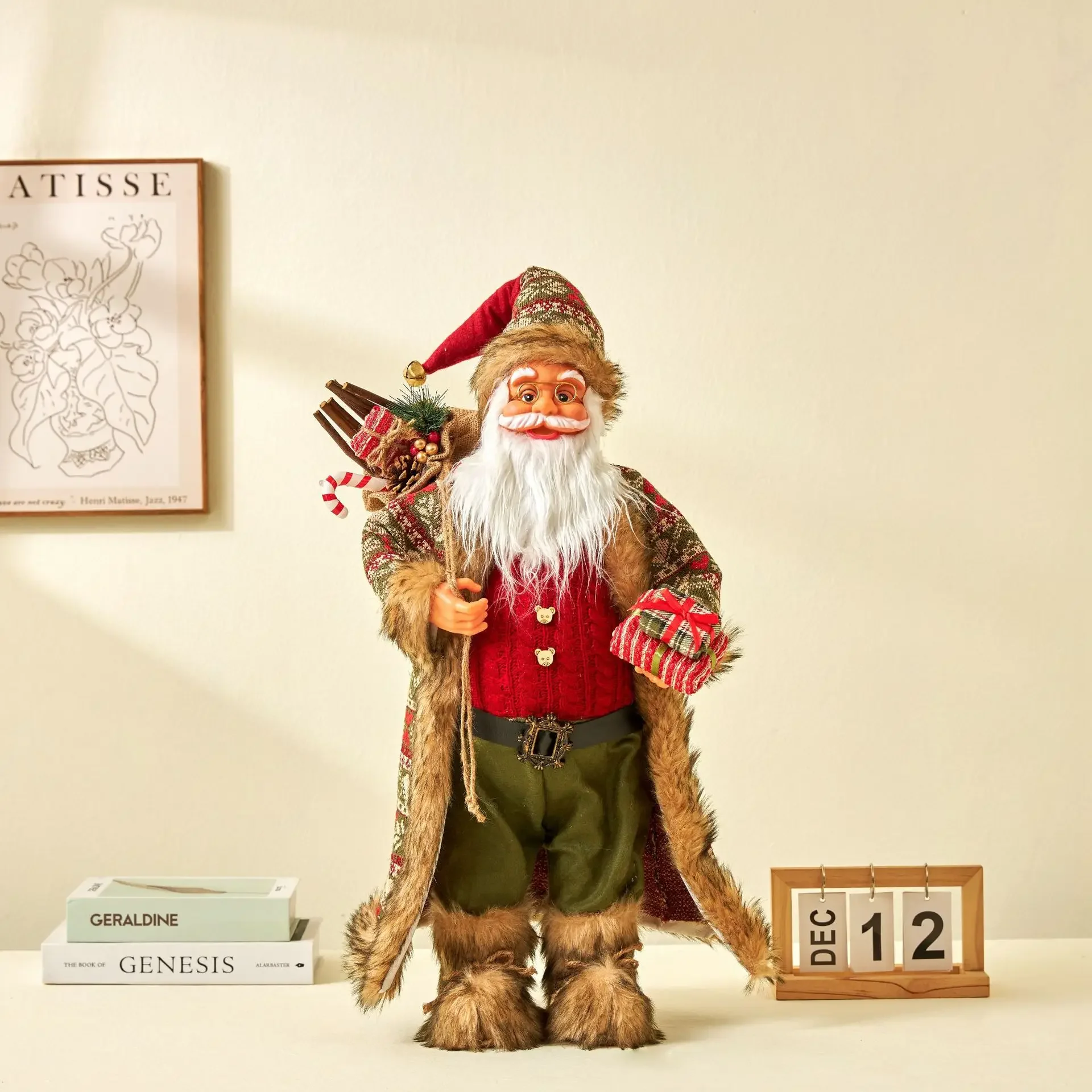 thumbnail image 1 of 60cm Big Santa Claus Doll Christmas Decorations New Year Home Room Decoration Kids Gift 2023 Navidad Christmas Tree Ornaments, 1 of 5