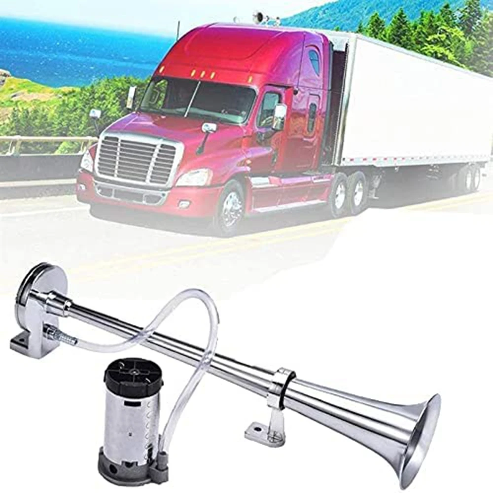 Van Truck 12V-24V Car Air Horn 17 Pollici 150Db 180Hz Car Siren Tone Pump Single Horn Compressor Bocina Per Camion Car Auman Volvo