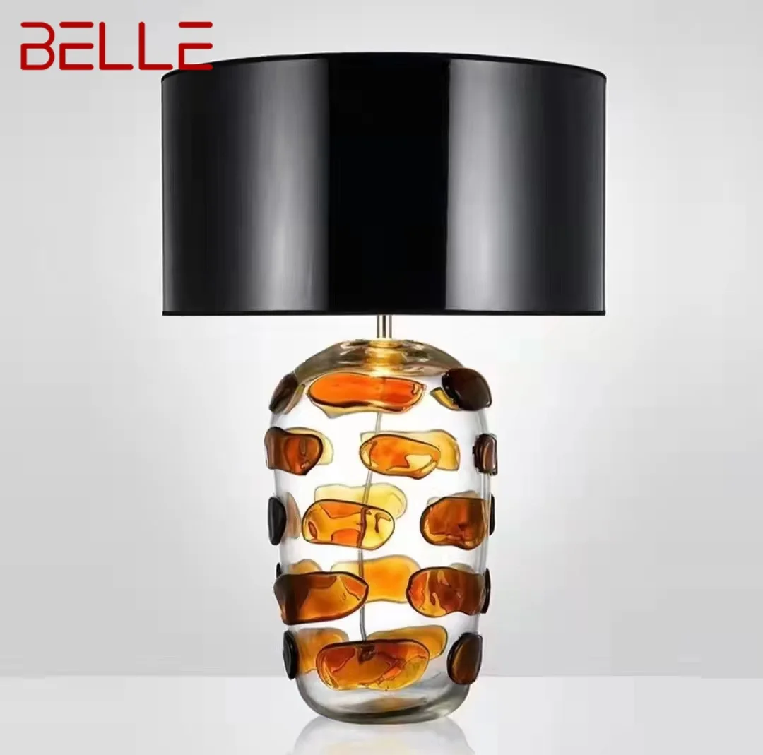 

BELLE Nordic Glaze Table Lamp Modern Art Iiving Room Bedroom Study Hotel LED Personality Originality Desk Light