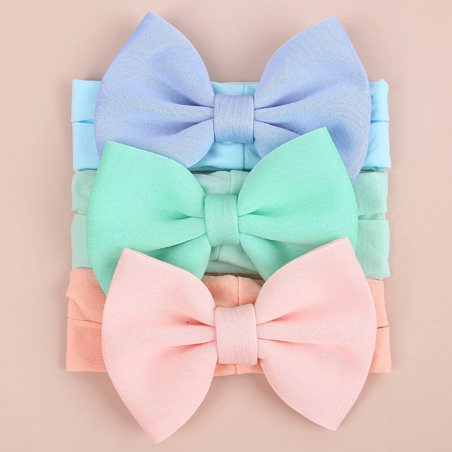 3PCS Baby Headbands Elastic Soft Newborn Hair Bows Headbands for Baby Girl Children Turban Infant Headband Hair Accessories 4