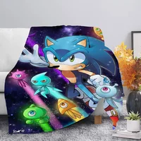 Summer Comforter Sonic Cobija Blanket Fluffy Soft Blankets for Baby Plaid Home and Decoration Double Bed Blankets & Throws Anime 1