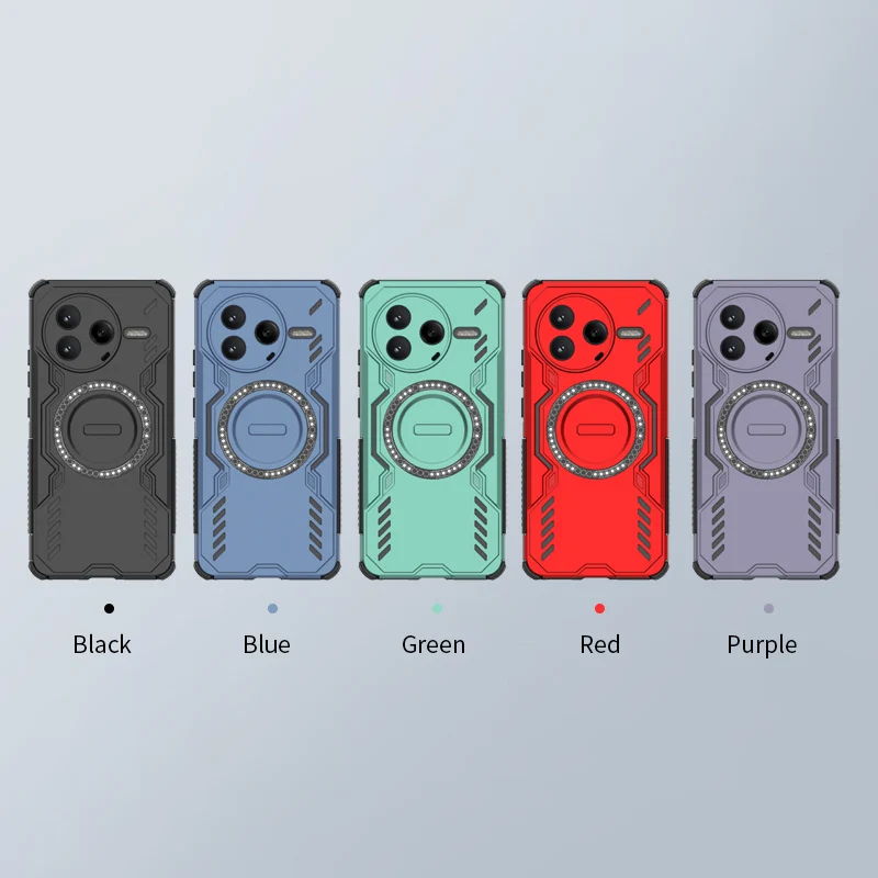 Mecha Heat Dissipation Anti-Drop Magnetic Phone Case with Air Cushion Protection
