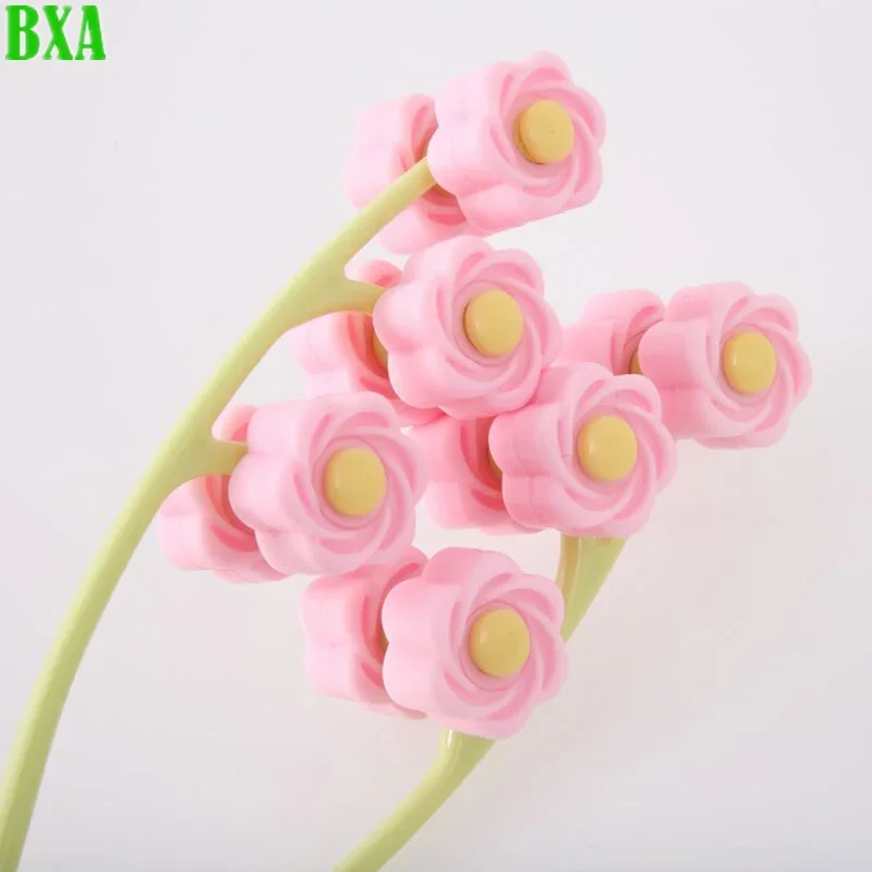 Portable Facial Massager Roller Slimming Face Flower Shape Anti Wrinkle Face-Lift Relaxation Beauty Tools Finger Massage
