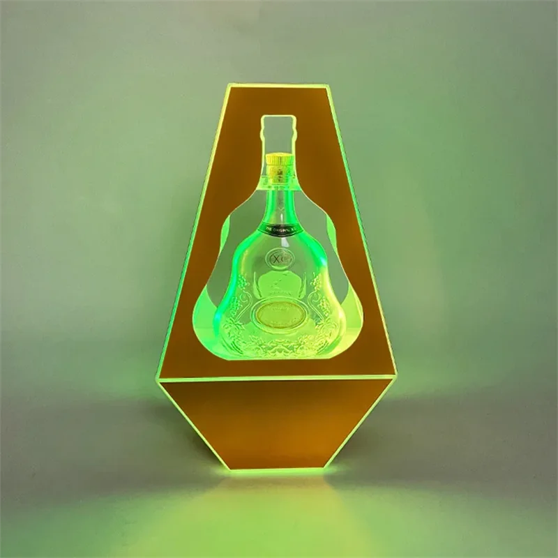 LED luminous neon XO wine seat colorful light champagne king bar KTV luminous display golden wine rack props