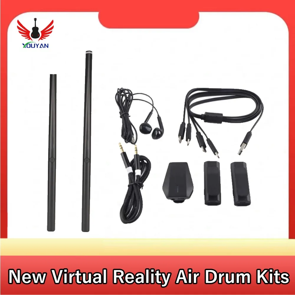 

Virtual Reality Air Drum Kits, Portable Electronic Drum Kit,Musical Instrument, Smart, Wireless Mix, Somatosensory