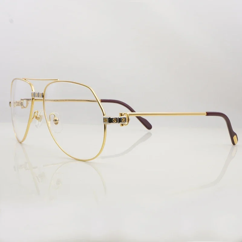 

Clear Eye Glasses Frames For Men Transparent Rimless Carter Metal Designer Prescription Glasses Espejuelos Mujer