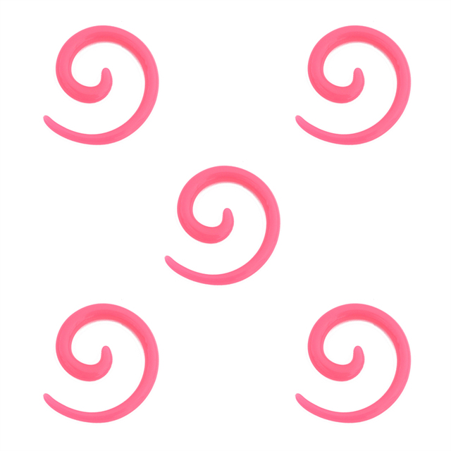 1.2-8mm Acrylic Spiral Ear Gauges Fake Ear Tapers Stretching Plugs Tunnel Expanders Earlobe Cartilage Body Piercing Jewelry