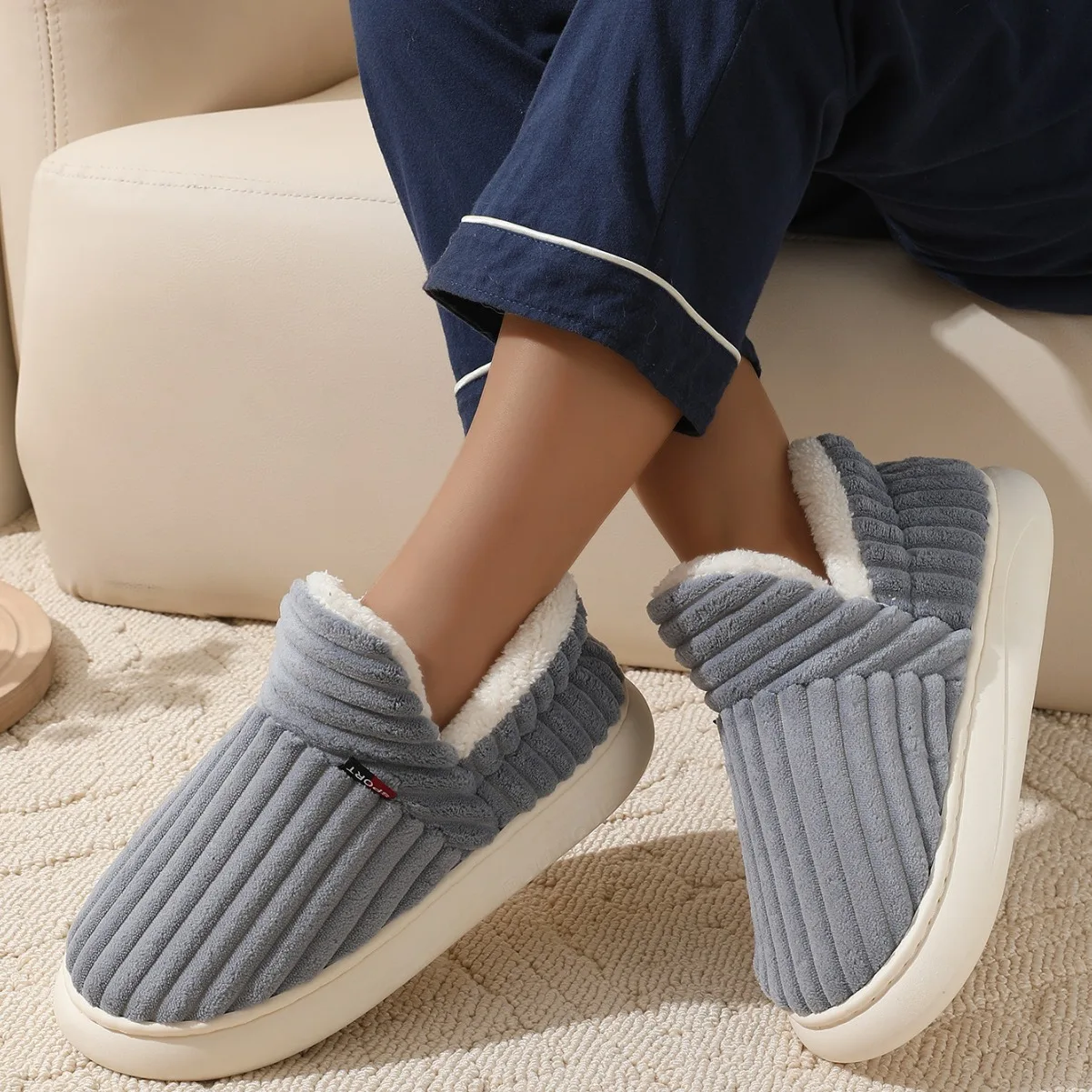 Warm Fuzzy Slippers Non Slip Outdoor Indoor Shoes