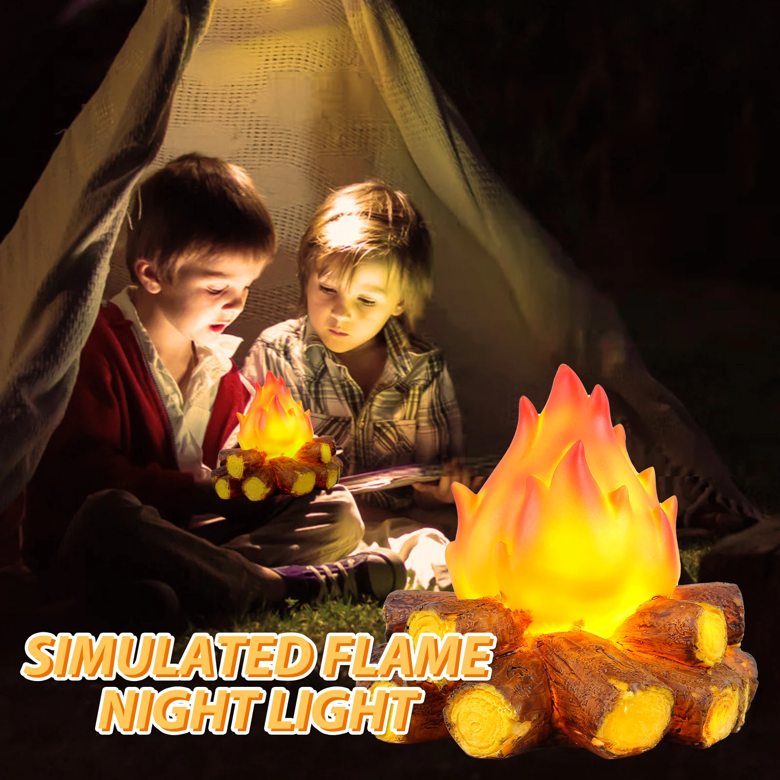 

Искусственные огнеупорные лампы на батарейках, декоративная Реалистичная лампа с эффектом пламени, искусственное пламя из смолы, ночники с эффектом пламени для гостиной, спальни