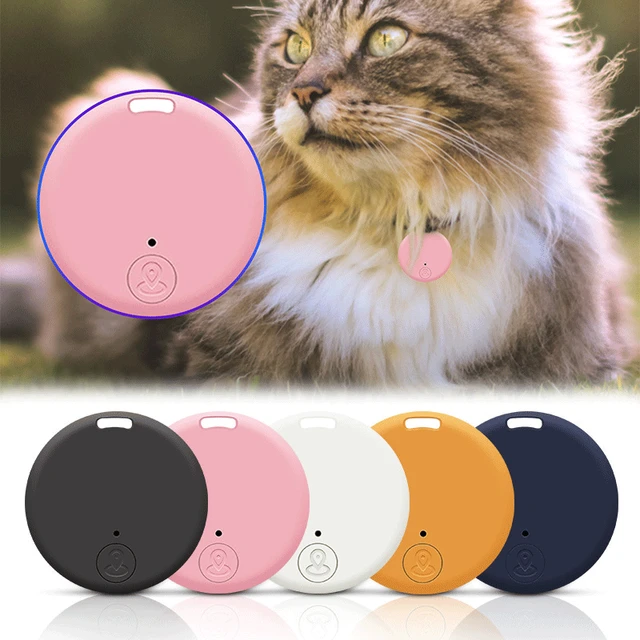 Mini GPS for Kids Dogs Tracking Device, No Monthly Fee App Locator, Tracker  Key Finders Portable Tracking Devices Luggage Anti Lost Dog Locator (Pink)