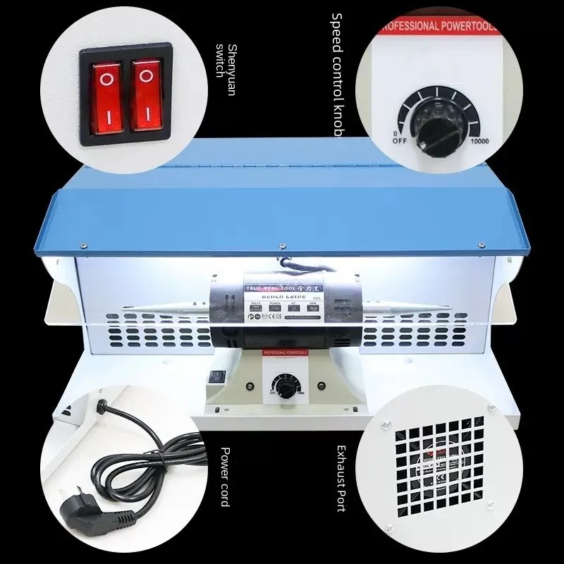 110V/220V 800W Polishing Machine With Dust Collector Polishing Grinding Motor Bench Grinder Polisher Jewelry Polisher Machine 5