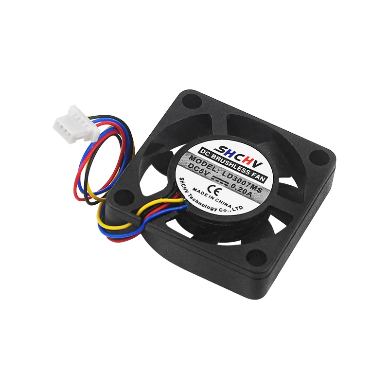 5V 3007 Fan PWM Speed Adjustable CPU Cooling Radiator JST Interface Optional LED with M2.5 Screws Nuts for Raspberry Pi 5 4G 8G raspberry pi cooler