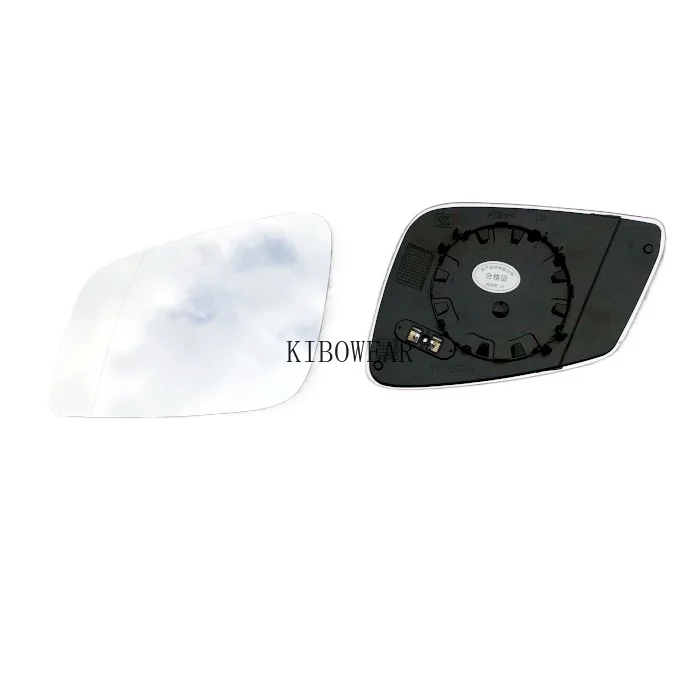 BMW 5 6 7 시리즈 F10 F11 F18 GT F07 F06 F12 F13 F01 F02용 자동차 사이드 미러 커버 프레임 홀더 유리 트림 (1개) 방향지시등 포함