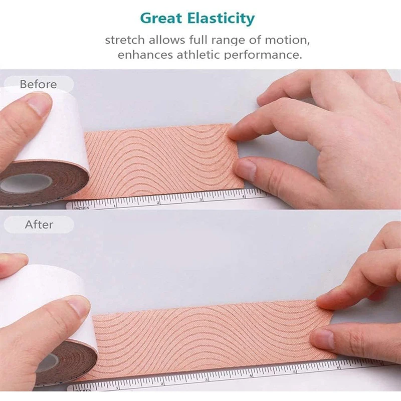 5cm*5m Sports Kinesiology Tape Elastic Bandage Tapes Waterproof For Ankle Wrists Knees Running Football Sport Braces Supports