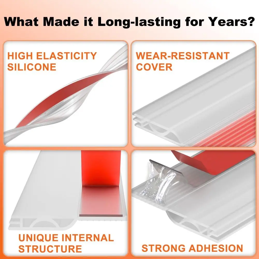 Transparent Self-Adhesive Door Draft Stopper - Soundproof & Insect Prevention Seal Strip