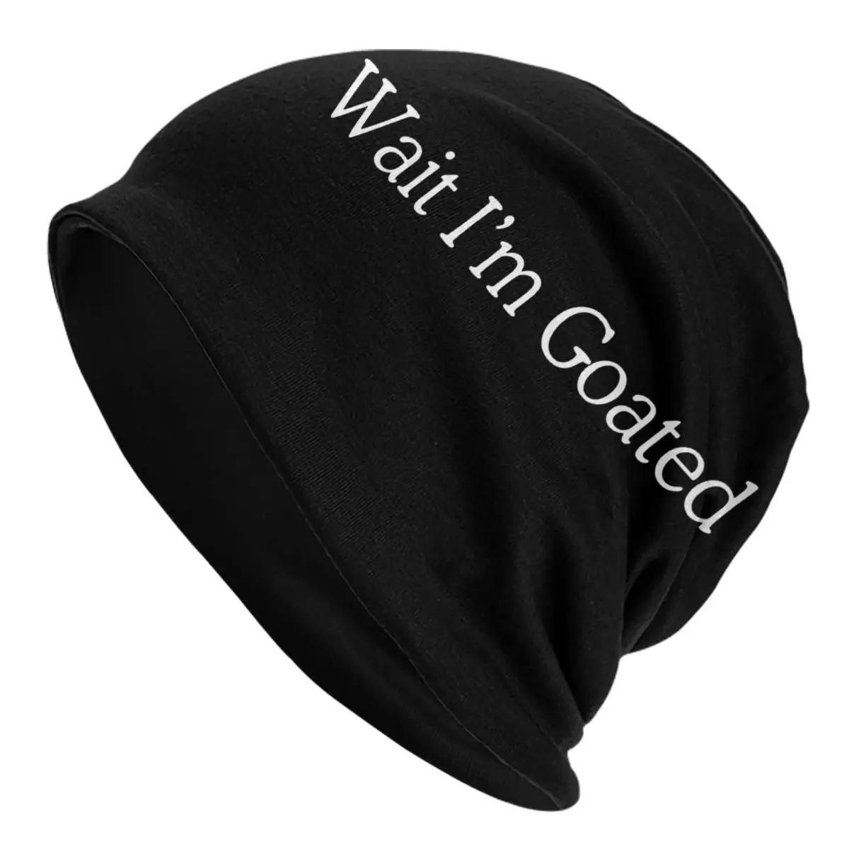 

Wait I'm Goated Skullies Beanies Hat Spring Unisex Outdoor Caps Warm Thermal Elastic Bonnet Knit Hat