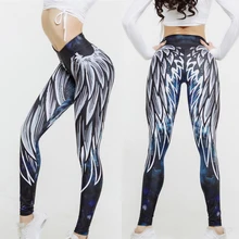 

Leggings Womens Angel Wings Printed High Waist Elastic Slim Workout Pants Casual Plus Size Fitness Legging Jogging Trousers