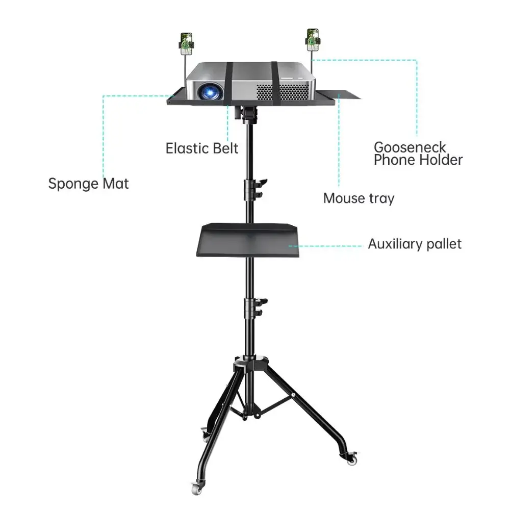 90/125/145cm Projector/Laptop Tripod Adjustable 18-40 inch Height Standing Desk Outdoor Computer Micphone Stand foldable tripod