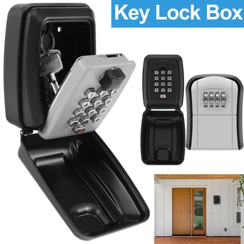 Key Lock Box Wall-Mount Secret Code Security Key Safe Secret Organizer Box No Key Home Office Weatherproof Safe Key Keeper NEW 1
